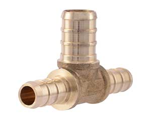 PEX 3/8-inch x 3/8-inch x 1/2-inch barbed reducing tee