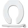 Image open front toilet seat with concealed check hinges