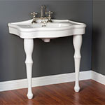 Two-legged old-fashioned lavatory console sink