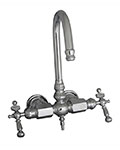 Barclay gooseneck wall mount tub filler faucet