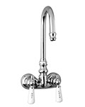 Barclay gooseneck wall mount tub filler faucet with fixed centers