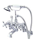 Elements of Design variable spread wall mount pedestal tub faucet