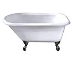 Barclay Addison roll top style cast iron clawfoot tub, shown in white