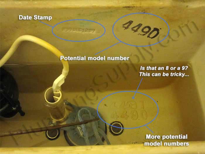 How to find Universal Rundle toilet model number