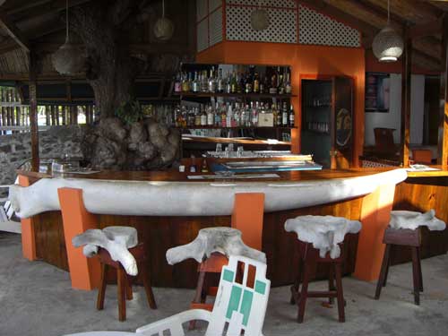 Outdoor whale bar in Bequia