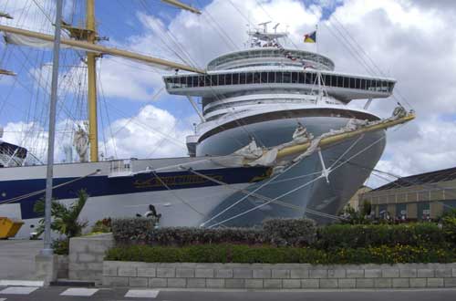 Royal Clipper is very small compared to the large cruise lines