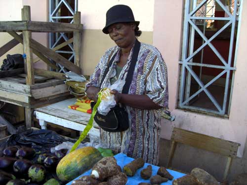 Street food vendor in St Vincent