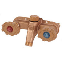 Example of a Woodford horizontal Model 122 mild climate wall faucet